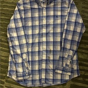 Polo Ralph Lauren Blue and White Plaid Shirt